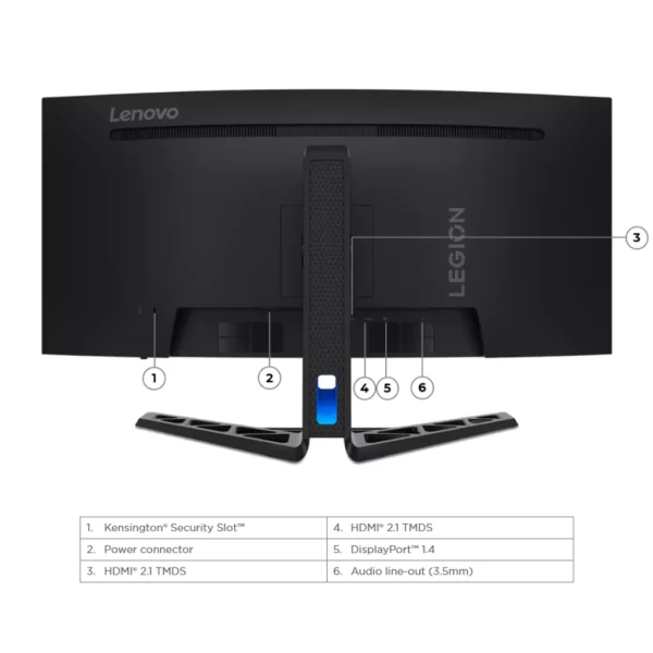 Monitor Gaming Lenovo Legion R34w-30 34" VA 180Hz 0.5ms 99%sRGB HAS Camera - Image 3